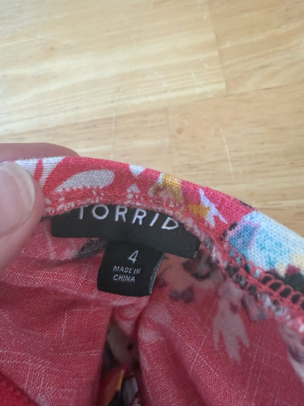 torrid Coral Pink Floral Knit Top with Multicolor Accents